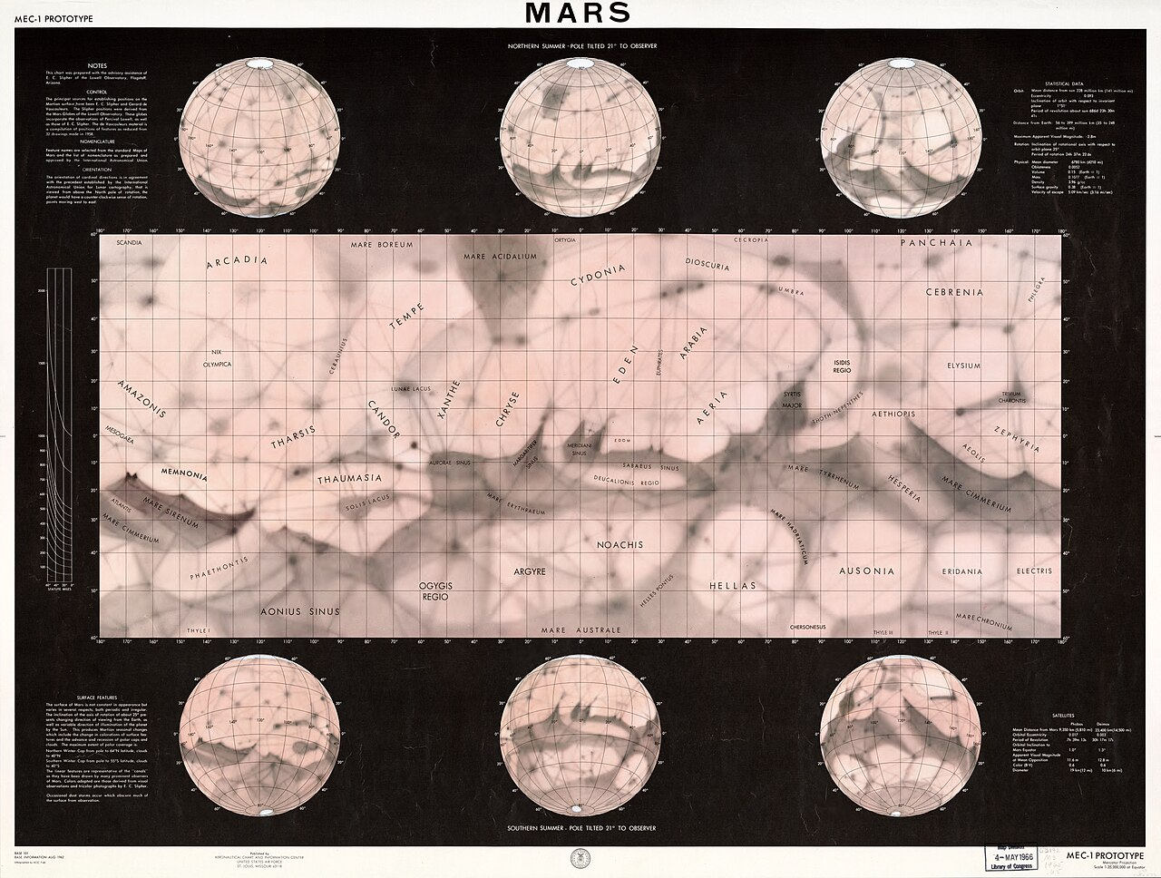 Mars map